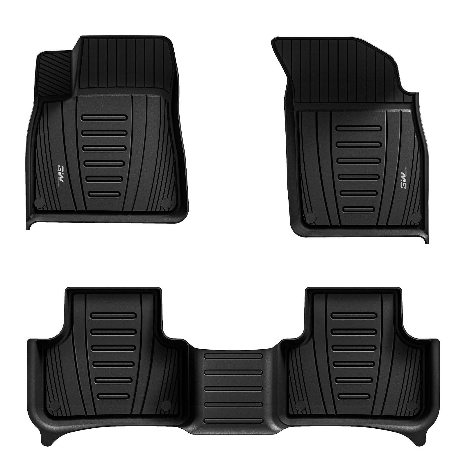 3W Audi Q7 2017-2025 Custom Floor Mats TPE Material & All-Weather Protection Vehicles & Parts 3Wliners 2017-2025 Q7 2017-2025 1st&2nd Row Mats